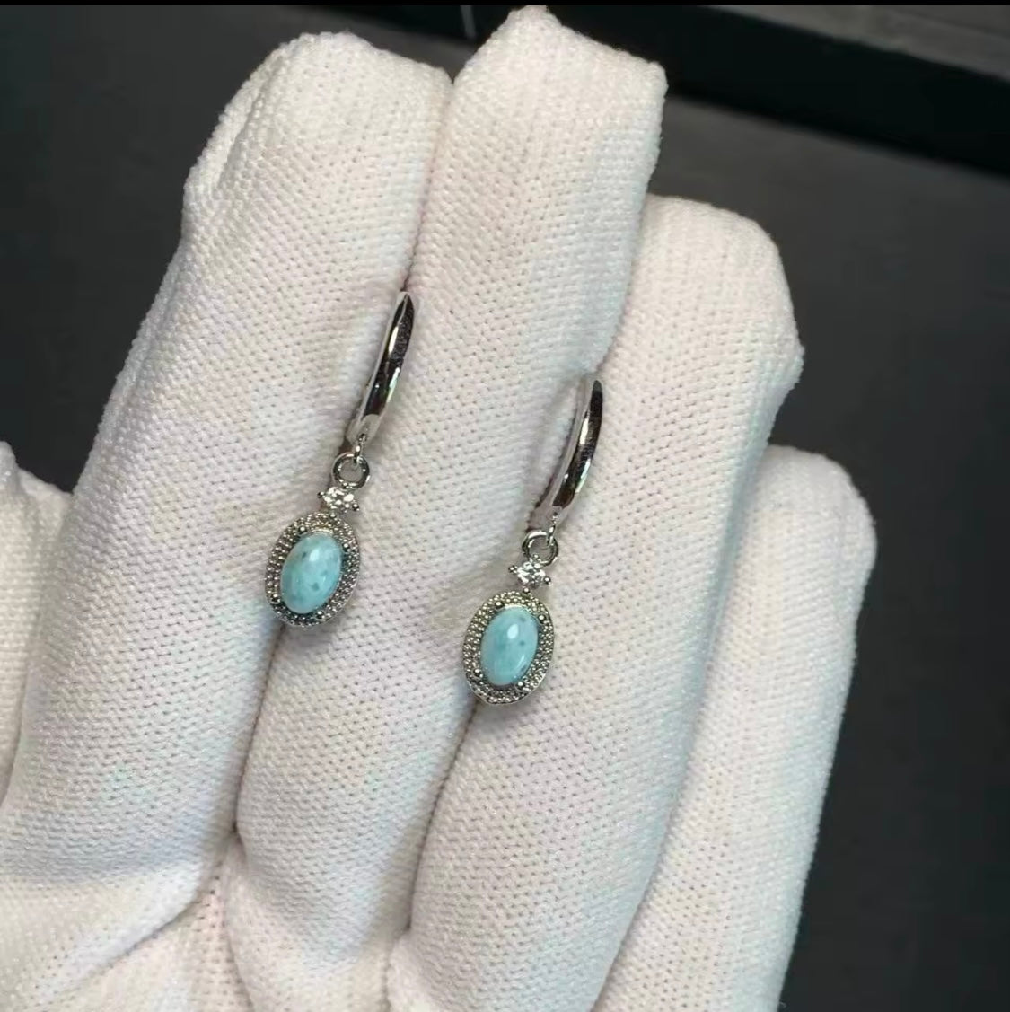 Boucles d’Oreilles Harmonie Larimar